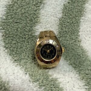 Dainty Gold Watch Ring Size 8